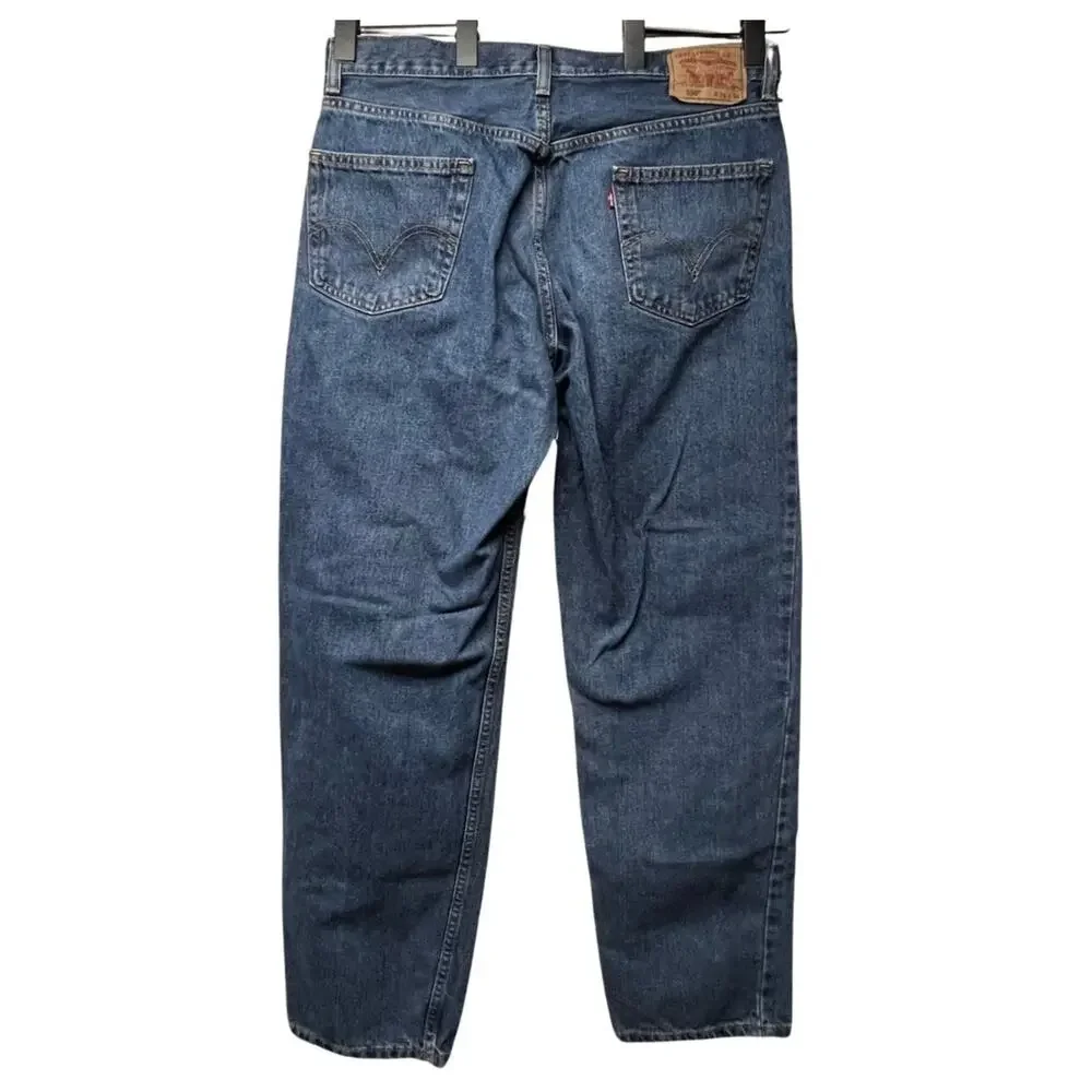 Levis Mens 550 Relaxed Fit Size 36 x 34 Medium Wash Denim Jeans 100% Cotton
